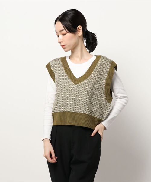 ショートジャガードニットベスト ベスト Earth Music Ecology アースミュージックアンドエコロジー のファッション通販 Zozotown