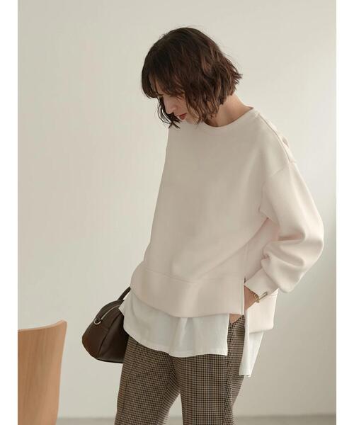 earth music&ecology(アースミュージックアンドエコロジー)の「もちぽわプルオーバー*(スウェット・レディース・ブラウン/ミント/チャコールグレー/ベージュ/ラベンダー/アイボリー・FREE)」の7枚目の写真