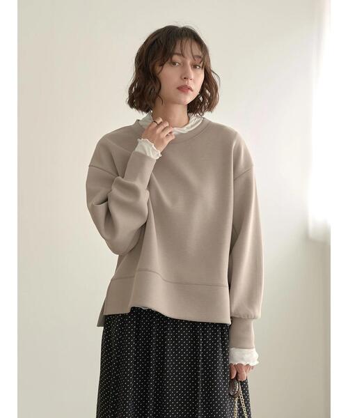 earth music&ecology(アースミュージックアンドエコロジー)の「もちぽわプルオーバー*(スウェット・レディース・ブラウン/ミント/チャコールグレー/ベージュ/ラベンダー/アイボリー・FREE)」の9枚目の写真