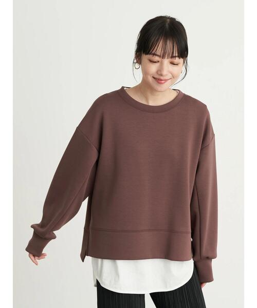 earth music&ecology(アースミュージックアンドエコロジー)の「もちぽわプルオーバー*(スウェット・レディース・ブラウン/ミント/チャコールグレー/ベージュ/ラベンダー/アイボリー・FREE)」の10枚目の写真