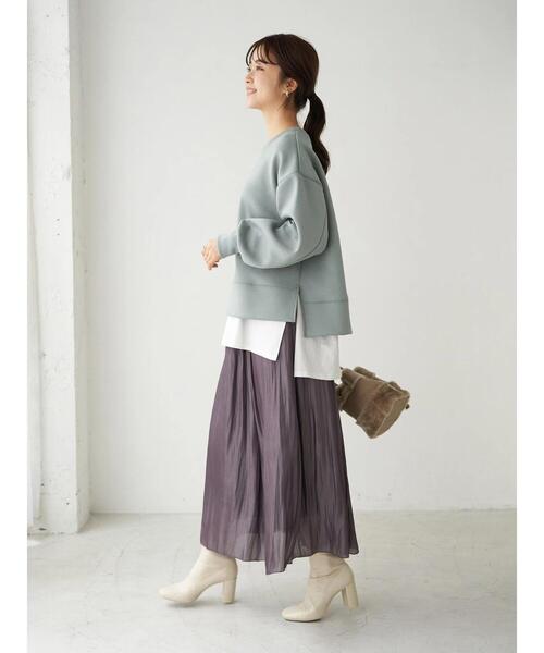 earth music&ecology(アースミュージックアンドエコロジー)の「もちぽわプルオーバー*(スウェット・レディース・ブラウン/ミント/チャコールグレー/ベージュ/ラベンダー/アイボリー・FREE)」の18枚目の写真