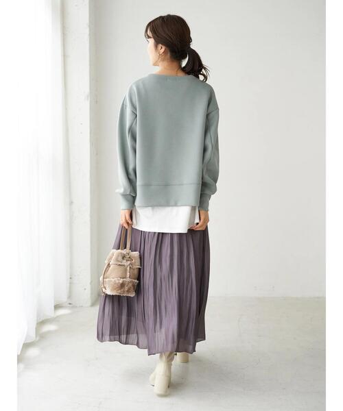 earth music&ecology(アースミュージックアンドエコロジー)の「もちぽわプルオーバー*(スウェット・レディース・ブラウン/ミント/チャコールグレー/ベージュ/ラベンダー/アイボリー・FREE)」の19枚目の写真