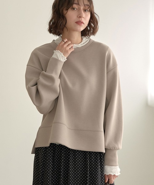 earth music&ecology(アースミュージックアンドエコロジー)の「もちぽわプルオーバー*(スウェット・レディース・ブラウン/ミント/チャコールグレー/ベージュ/ラベンダー/アイボリー・FREE)」の5枚目の写真