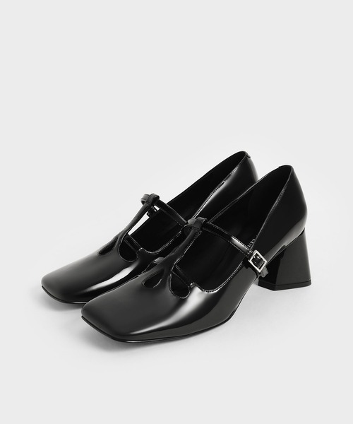 CHARLES & KEITH(チャールズ & キース)の「パテントダブルストラップ メリージェーンパンプス / Patent Double Strap Mary Jane Pumps(パンプス・レディース・ブラック/オフホワイト/シルバー・22.5cm/23cm/23.5cm/24.5cm/25cm/25.5cm)」の13枚目の写真