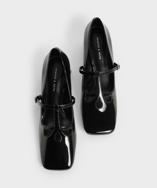 CHARLES & KEITH(チャールズ & キース)の「パテントダブルストラップ メリージェーンパンプス / Patent Double Strap Mary Jane Pumps(パンプス・レディース・ブラック/オフホワイト/シルバー・22.5cm/23cm/23.5cm/24.5cm/25cm/25.5cm)」の17枚目の写真