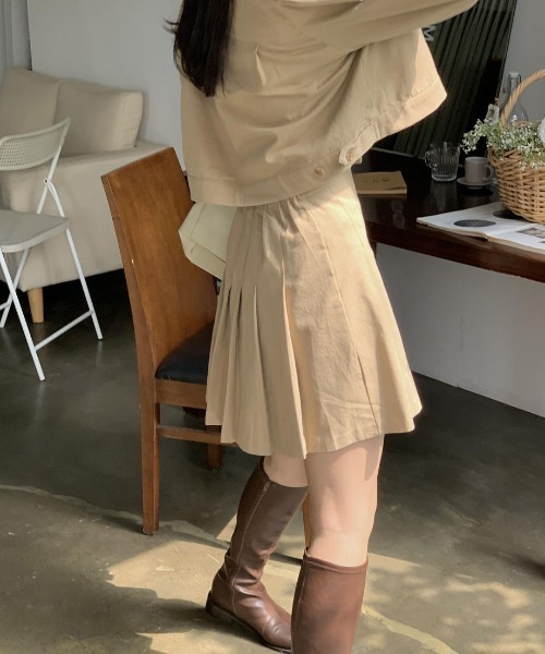 mood for a day(ムードフォーアデイ)の「precious jacket / クロップドパフジャケット(セットアップ・レディース・ベージュ・FREE)」の9枚目の写真