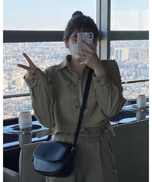 mood for a day(ムードフォーアデイ)の「precious jacket / クロップドパフジャケット(セットアップ・レディース・ベージュ・FREE)」の18枚目の写真