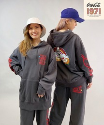 【ZOZOタウン限定アイテム】COCA・COLA   (コカ・コーラ)  ビックシルエット バックプリントパーカー/セットアップ対応  214AN2PK044MU