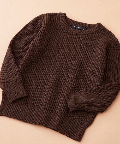 SHISKY（シスキー）の「SHISKY / シスキー 7G畦編み レギュラーシルエット クルーネック/ハイネック ニット 長袖 キッズ（ニット/セーター・キッズ・ブラウン系その他4/ベージュ系その他3/グレー系その他4/グレー系その他2/ブラウン系その他/ベージュ系その他/チャコール/ベージュ/ブラック系その他/ブラウン系その他2/ブラウン系その他6/ブラック/杢グレー/ブラウン系その他3/アイボリー/グレー系その他3/ブラウン/モカ/ブラウン系その他5/グレー系その他・160/120/110/150/140/130）」の11枚目の写真