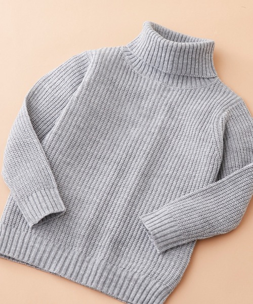 SHISKY（シスキー）の「SHISKY / シスキー 7G畦編み レギュラーシルエット クルーネック/ハイネック ニット 長袖 キッズ（ニット/セーター・キッズ・ブラウン系その他4/ベージュ系その他3/グレー系その他4/グレー系その他2/ブラウン系その他/ベージュ系その他/チャコール/ベージュ/ブラック系その他/ブラウン系その他2/ブラウン系その他6/ブラック/杢グレー/ブラウン系その他3/アイボリー/グレー系その他3/ブラウン/モカ/ブラウン系その他5/グレー系その他・160/120/110/150/140/130）」の8枚目の写真