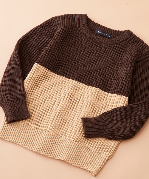 SHISKY（シスキー）の「SHISKY / シスキー 7G畦編み レギュラーシルエット クルーネック/ハイネック ニット 長袖 キッズ（ニット/セーター・キッズ・ブラウン系その他4/ベージュ系その他3/グレー系その他4/グレー系その他2/ブラウン系その他/ベージュ系その他/チャコール/ベージュ/ブラック系その他/ブラウン系その他2/ブラウン系その他6/ブラック/杢グレー/ブラウン系その他3/アイボリー/グレー系その他3/ブラウン/モカ/ブラウン系その他5/グレー系その他・160/120/110/150/140/130）」の14枚目の写真