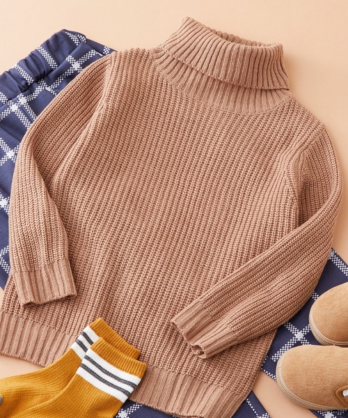 SHISKY（シスキー）の「SHISKY / シスキー 7G畦編み レギュラーシルエット クルーネック/ハイネック ニット 長袖 キッズ（ニット/セーター・キッズ・ブラウン系その他4/ベージュ系その他3/グレー系その他4/グレー系その他2/ブラウン系その他/ベージュ系その他/チャコール/ベージュ/ブラック系その他/ブラウン系その他2/ブラウン系その他6/ブラック/杢グレー/ブラウン系その他3/アイボリー/グレー系その他3/ブラウン/モカ/ブラウン系その他5/グレー系その他・160/120/110/150/140/130）」の15枚目の写真