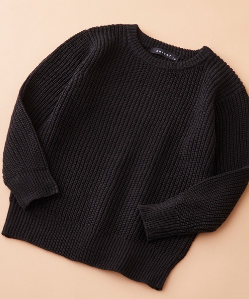 SHISKY（シスキー）の「SHISKY / シスキー 7G畦編み レギュラーシルエット クルーネック/ハイネック ニット 長袖 キッズ（ニット/セーター・キッズ・ブラウン系その他4/ベージュ系その他3/グレー系その他4/グレー系その他2/ブラウン系その他/ベージュ系その他/チャコール/ベージュ/ブラック系その他/ブラウン系その他2/ブラウン系その他6/ブラック/杢グレー/ブラウン系その他3/アイボリー/グレー系その他3/ブラウン/モカ/ブラウン系その他5/グレー系その他・160/120/110/150/140/130）」の3枚目の写真