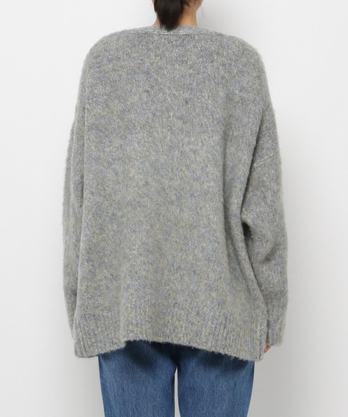 mysty woman（ミスティウーマン）の「メランジシャギーカラーカーディガン 239014（カーディガン/ボレロ・レディース・ライトグレー/グレイッシュブルー/ライトオレンジ系/イエロー/ピンク系・FREE）」の11枚目の写真