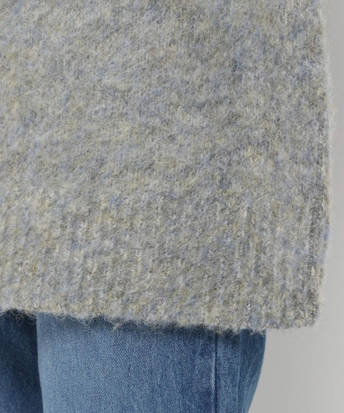 mysty woman（ミスティウーマン）の「メランジシャギーカラーカーディガン 239014（カーディガン/ボレロ・レディース・ライトグレー/グレイッシュブルー/ライトオレンジ系/イエロー/ピンク系・FREE）」の14枚目の写真