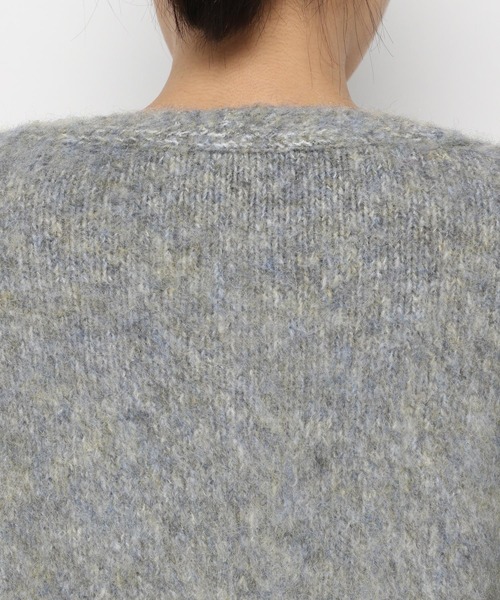 mysty woman（ミスティウーマン）の「メランジシャギーカラーカーディガン 239014（カーディガン/ボレロ・レディース・ライトグレー/グレイッシュブルー/ライトオレンジ系/イエロー/ピンク系・FREE）」の19枚目の写真