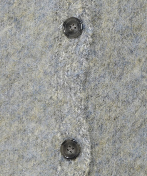 mysty woman（ミスティウーマン）の「メランジシャギーカラーカーディガン 239014（カーディガン/ボレロ・レディース・ライトグレー/グレイッシュブルー/ライトオレンジ系/イエロー/ピンク系・FREE）」の7枚目の写真