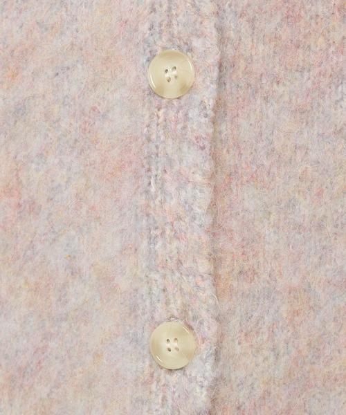 mysty woman（ミスティウーマン）の「メランジシャギーカラーカーディガン 239014（カーディガン/ボレロ・レディース・ライトグレー/グレイッシュブルー/ライトオレンジ系/イエロー/ピンク系・FREE）」の10枚目の写真