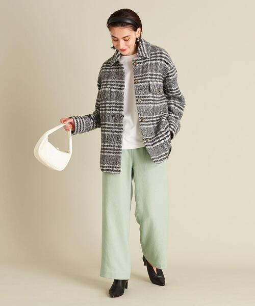 BEAUTY&YOUTH UNITED ARROWS（ビューティーアンドユースユナイテッドアローズ）の「BY ウールライクパッチポケットイージーパンツ -ウォッシャブル- ∴（その他パンツ・レディース・ホワイト/ブラック/ライム・S/M/L）」の5枚目の写真