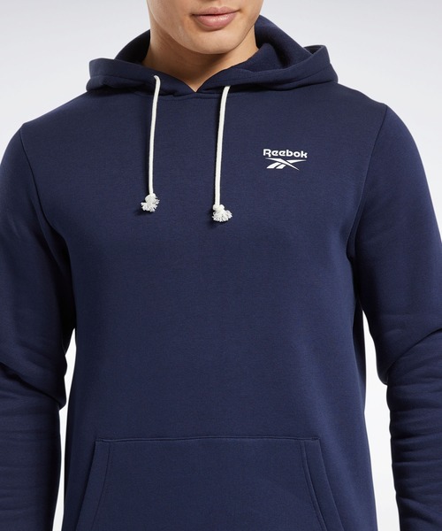 Reebok（リーボック）の「トレーニング エッセンシャルズ フリース フーディー / Training Essentials Fleece Hoodie（パーカー・メンズ・ヘザーグレー/ブラック/ネイビー/レッド・MEDIUM/X-SMALL/SMALL/XXX-LARGE/XX-LARGE/LARGE/X-LARGE）」の10枚目の写真