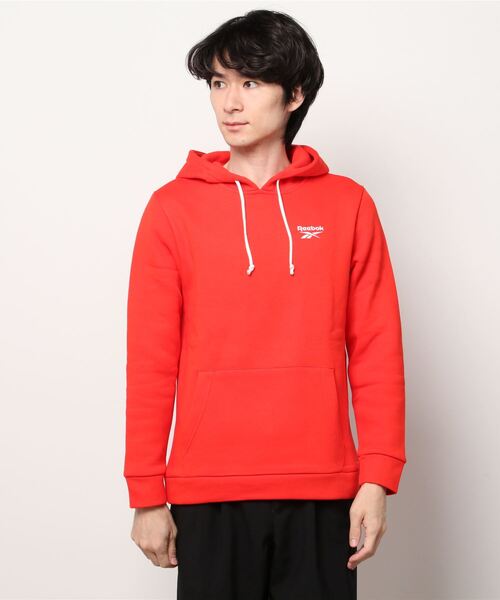 Reebok（リーボック）の「トレーニング エッセンシャルズ フリース フーディー / Training Essentials Fleece Hoodie（パーカー・メンズ・ヘザーグレー/ブラック/ネイビー/レッド・MEDIUM/X-SMALL/SMALL/XXX-LARGE/XX-LARGE/LARGE/X-LARGE）」の21枚目の写真