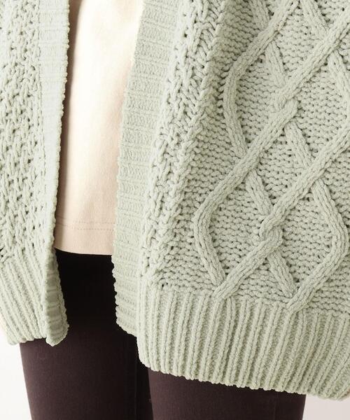 SHOO・LA・RUE（シューラルー）の「◆ざっくりモールケーブルカーディガン（カーディガン/ボレロ・レディース・オリーブ/アイボリー/ブラウン系その他/グレー系その他・00）」の13枚目の写真