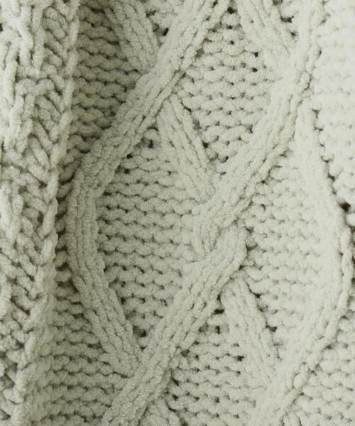 SHOO・LA・RUE（シューラルー）の「◆ざっくりモールケーブルカーディガン（カーディガン/ボレロ・レディース・オリーブ/アイボリー/ブラウン系その他/グレー系その他・00）」の14枚目の写真