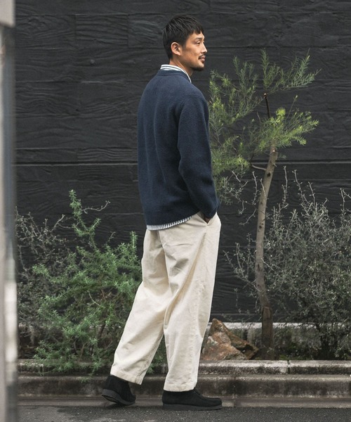 URBAN RESEARCH DOORS(アーバンリサーチドアーズ)の「ハミルトンウールガーター編みニット(ニット/セーター・メンズ・ブラック/ベージュ/ネイビー/イエロー/オートミール・40/38)」の9枚目の写真