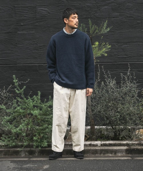 URBAN RESEARCH DOORS(アーバンリサーチドアーズ)の「ハミルトンウールガーター編みニット(ニット/セーター・メンズ・ブラック/ベージュ/ネイビー/イエロー/オートミール・40/38)」の10枚目の写真