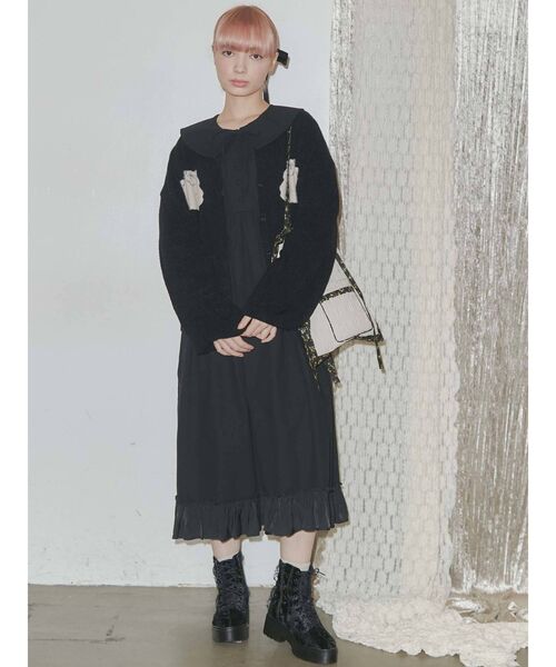 merry jenny（メリージェニー）の「check encircle flower tote（トートバッグ・レディース・アイボリー/ブラック/グリーン・FREE）」の9枚目の写真