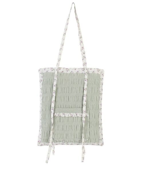 merry jenny（メリージェニー）の「check encircle flower tote（トートバッグ・レディース・アイボリー/ブラック/グリーン・FREE）」の13枚目の写真