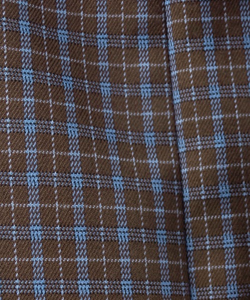 me+em select(ミームセレクト)の「オーバーショルダーレトロチェックロングコート(チェスターコート・レディース・ブラウン/グリーン/イエロー/ブルー・FREE)」の21枚目の写真