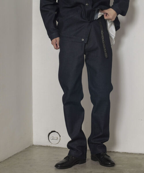 GLOSTER（グロスター）の「【GLOSTER/グロスター】5Pリジットデニムパンツ（デニムパンツ・メンズ・インディゴブルー/ブラック・SMALL/MEDIUM/LARGE）」の7枚目の写真