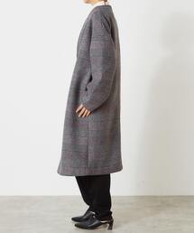 SOFFITTO（ソフィット）の「ダブルフェイスノーカラーチェックコート