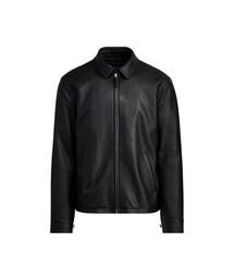 美品 Ralph lauren sport ラムレザー ブルゾンジャケット黒 9 RALPH LAUREN(ラルフローレン) / レザージャケット・ブルゾン/9