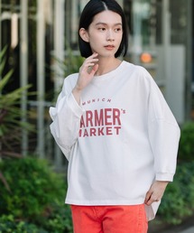 Munich（ミューニック）の「40/2ジャージドロップショルダープリントTシャツ（Tシャツ/カットソー）」