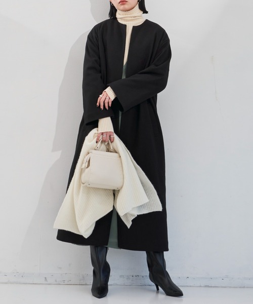 Aunt Marie's(アントマリーズ)の「カシミヤ100%ストール(日本製)(ストール/ショール・レディース・チャコールグレー/ベージュ/アイボリー・FREE)」の18枚目の写真