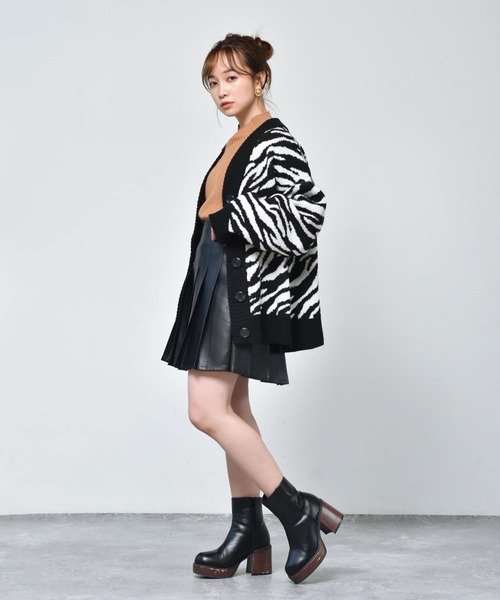 ems excite（エムズエキサイト）の「柄アソートBIGカーデ（カーディガン/ボレロ・レディース・ホワイト系その他/ブラック系その他/レオパード/アニマル・FREE）」の12枚目の写真