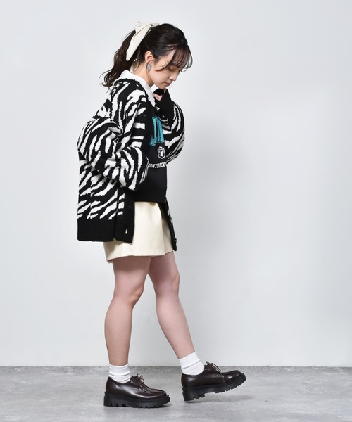 ems excite（エムズエキサイト）の「柄アソートBIGカーデ（カーディガン/ボレロ・レディース・ホワイト系その他/ブラック系その他/レオパード/アニマル・FREE）」の6枚目の写真