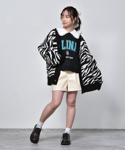 ems excite（エムズエキサイト）の「柄アソートBIGカーデ（カーディガン/ボレロ・レディース・ホワイト系その他/ブラック系その他/レオパード/アニマル・FREE）」の8枚目の写真