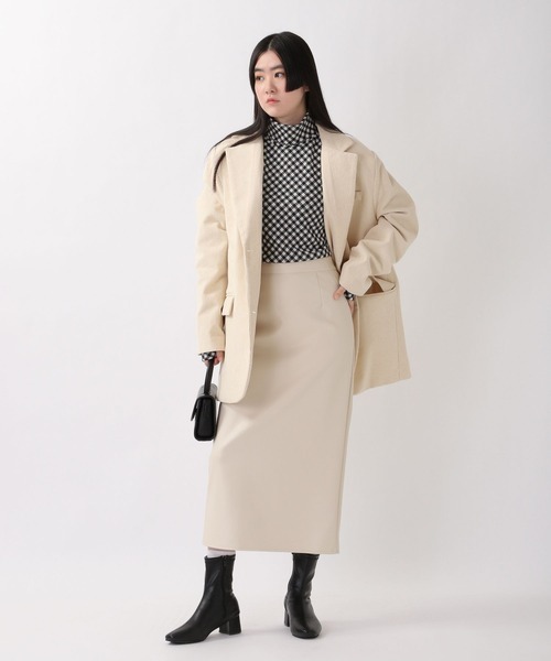 ROCKET x LUNCH（ロケットアンドランチ）の「ROCKET×LUNCH／R BIAS CHECK タートルネック  2237853（Tシャツ/カットソー・レディース・サーモンピンク/ブラック・SMALL）」の12枚目の写真