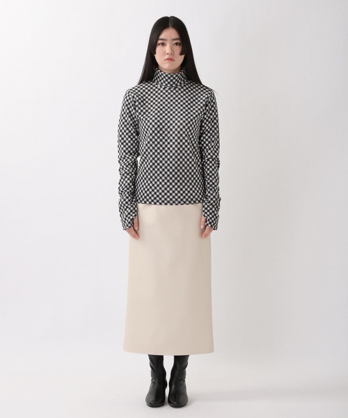 ROCKET x LUNCH（ロケットアンドランチ）の「ROCKET×LUNCH／R BIAS CHECK タートルネック  2237853（Tシャツ/カットソー・レディース・サーモンピンク/ブラック・SMALL）」の7枚目の写真