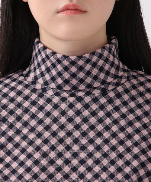 ROCKET x LUNCH（ロケットアンドランチ）の「ROCKET×LUNCH／R BIAS CHECK タートルネック  2237853（Tシャツ/カットソー・レディース・サーモンピンク/ブラック・SMALL）」の11枚目の写真