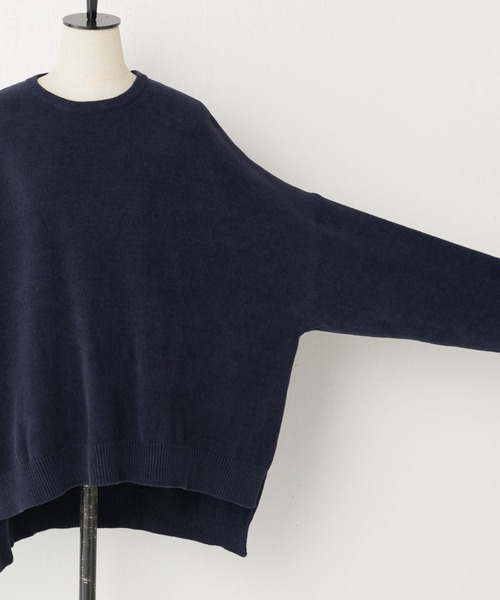 BEARDSLEY（ビアズリー）の「シフォンモールプルオーバー（ニット/セーター・レディース・ネイビー/ホワイト・FREE）」の13枚目の写真