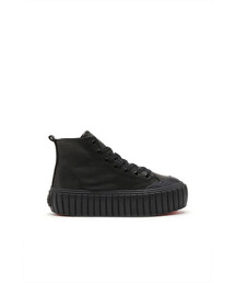 DIESEL | レディース レザー プラットフォーム ミドルカットスニーカー(スニーカー)