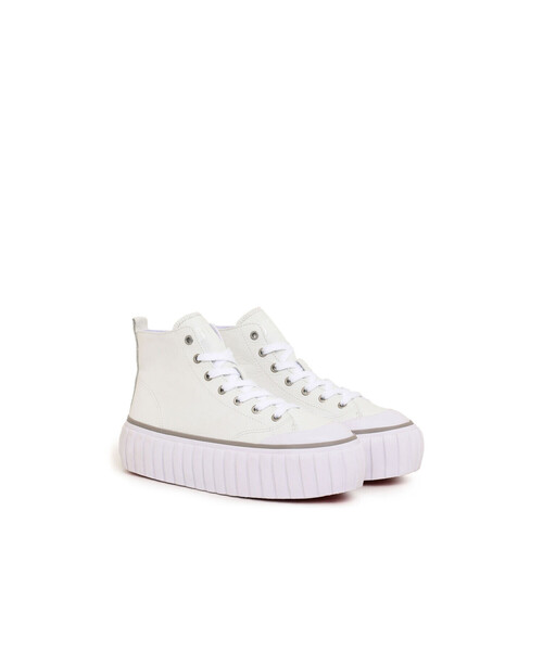 DIESEL(ディーゼル)の「レディース レザー プラットフォーム ミドルカットスニーカー(スニーカー・レディース・ブラック/その他・38/39/35/36/37)」の16枚目の写真