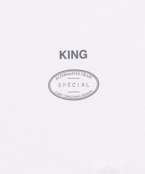 TANGTANG（タンタン）の「【TANGTANG】GASATANG PAT-CHILI,ANGELKING NO.1（Tシャツ/カットソー・メンズ・ホワイト・M/L/XL）」の8枚目の写真