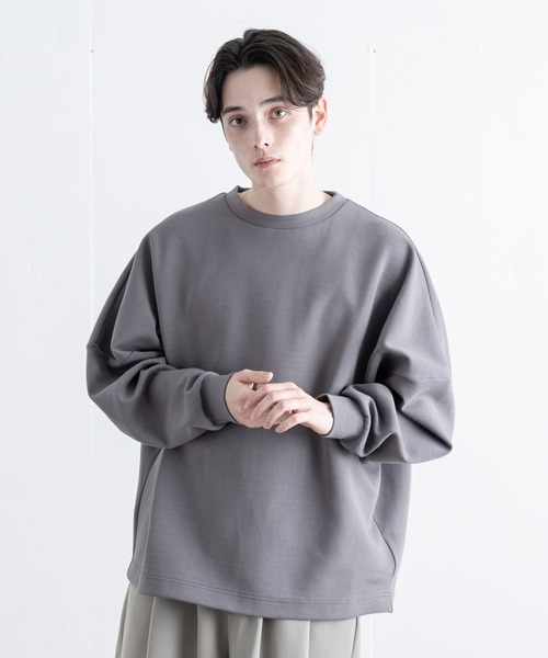 EDDEN ELLEN（エデンエレン）の「【EDDEN ELLEN】クルーネックドルマンスウェット（スウェット・メンズ・ブラック/ダークグリーン/グレー/グレイッシュベージュ・SMALL/MEDIUM/LARGE/X-SMALL）」の3枚目の写真