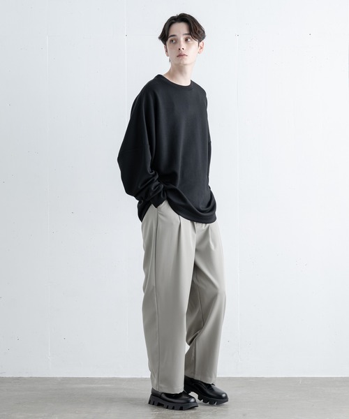 EDDEN ELLEN（エデンエレン）の「【EDDEN ELLEN】クルーネックドルマンスウェット（スウェット・メンズ・ブラック/ダークグリーン/グレー/グレイッシュベージュ・SMALL/MEDIUM/LARGE/X-SMALL）」の7枚目の写真