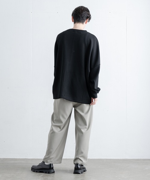 EDDEN ELLEN（エデンエレン）の「【EDDEN ELLEN】クルーネックドルマンスウェット（スウェット・メンズ・ブラック/ダークグリーン/グレー/グレイッシュベージュ・SMALL/MEDIUM/LARGE/X-SMALL）」の8枚目の写真